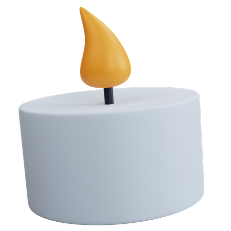 Vela encendida  3D Icon