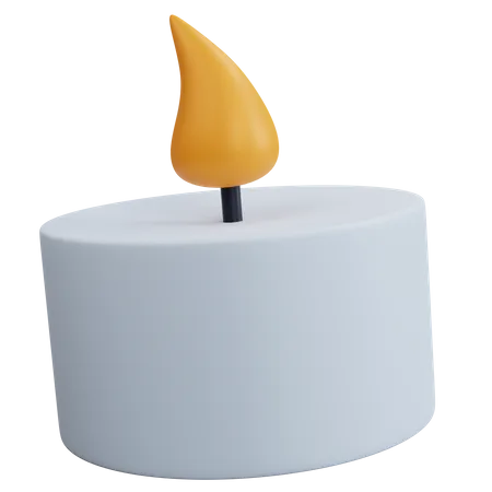 Vela encendida  3D Icon