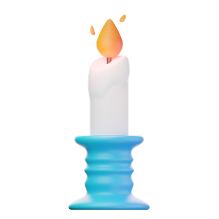 Vela encendida  3D Icon