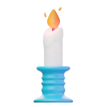 Vela encendida  3D Icon