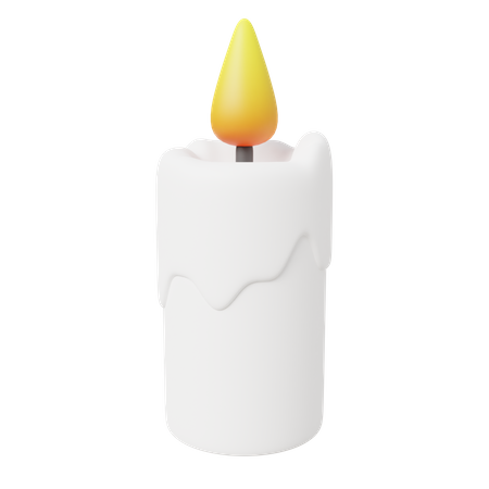 Vela encendida  3D Icon