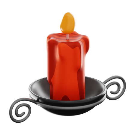 Vela vermelha de natal  3D Icon