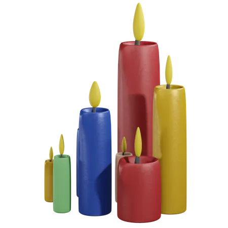 Velas acesas  3D Icon