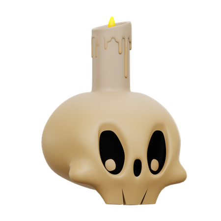 Velas con cabeza de calavera  3D Icon