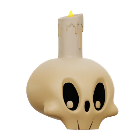 Velas con cabeza de calavera  3D Icon