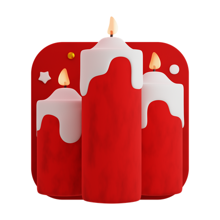 Velas de natal  3D Icon