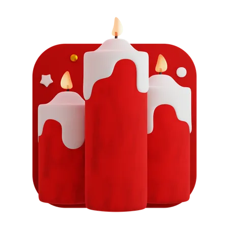 Velas de natal  3D Icon