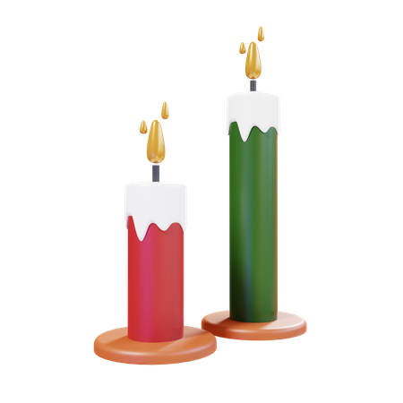 Velas de natal  3D Illustration