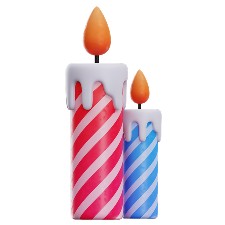 Velas de natal  3D Icon