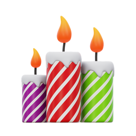 Velas de navidad  3D Icon