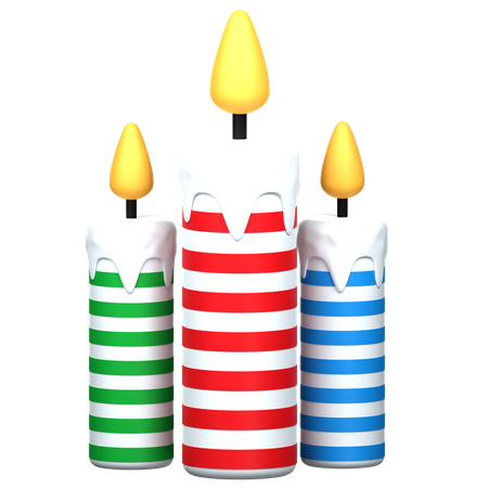 Velas de navidad  3D Icon