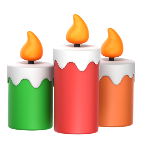 Velas de navidad  3D Icon