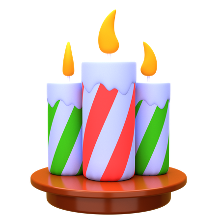 Velas de navidad  3D Icon