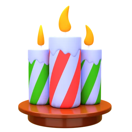 Velas de navidad  3D Icon