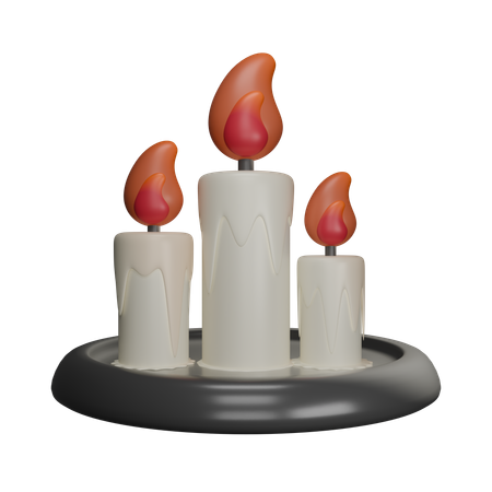 Velas encendidas  3D Icon