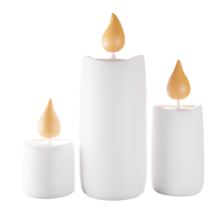 Velas encendidas  3D Icon