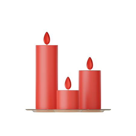 Velas encendidas  3D Icon