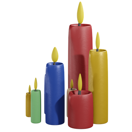 Velas encendidas  3D Icon