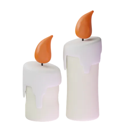 Velas encendidas  3D Icon