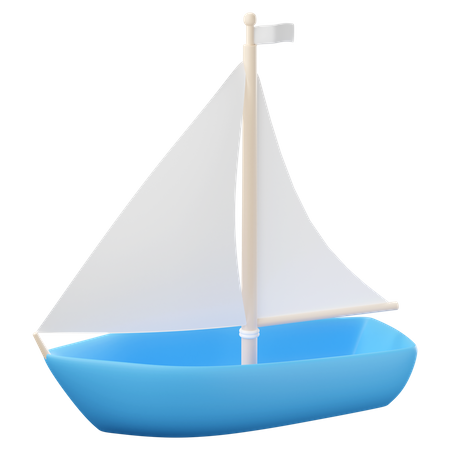 Barco a vela  3D Icon
