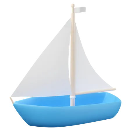 Barco a vela  3D Icon