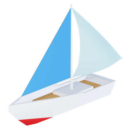 Barco a vela  3D Icon