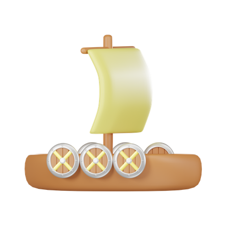 Barco de vela  3D Icon