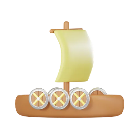 Barco de vela  3D Icon