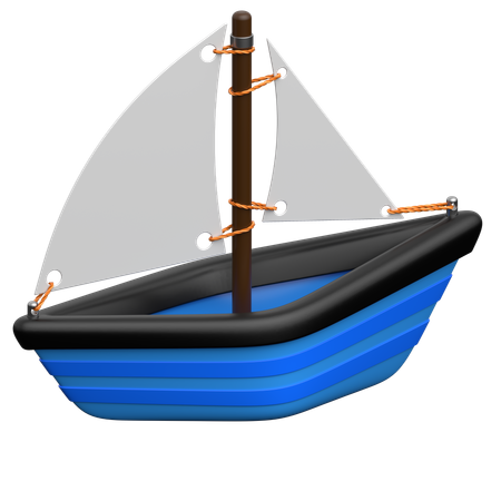 Barco de vela  3D Icon