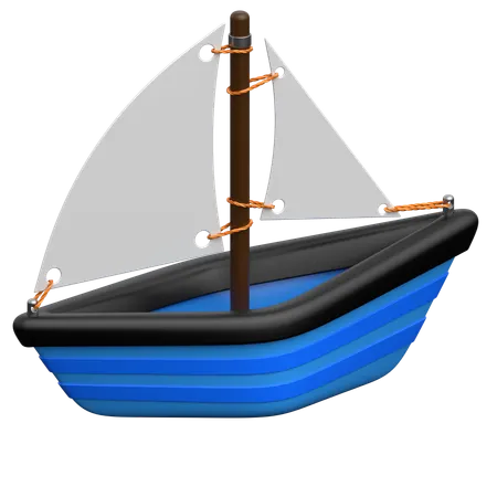 Barco de vela  3D Icon