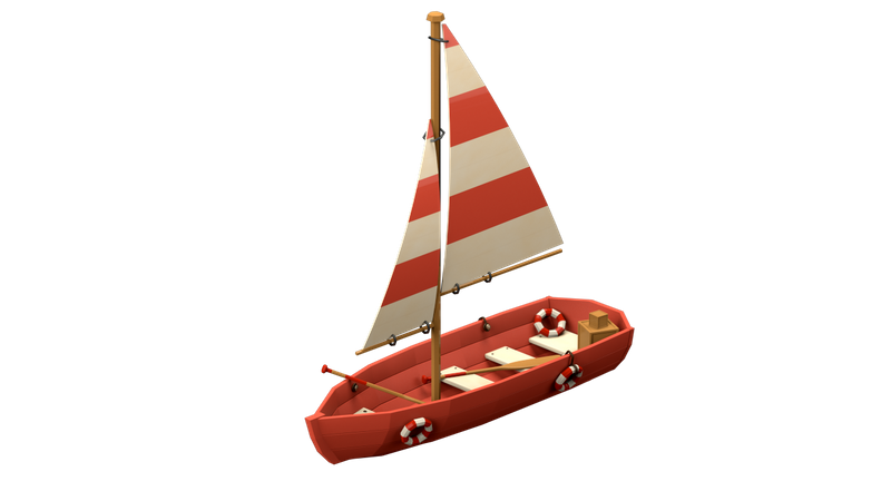 Barco de vela  3D Illustration