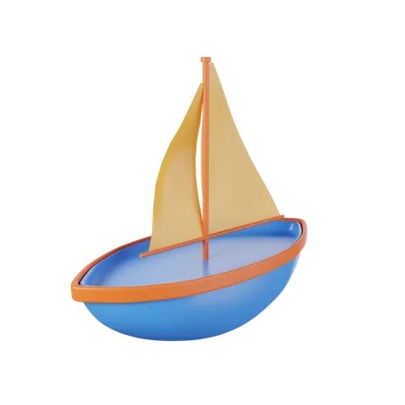 Barco de vela  3D Illustration