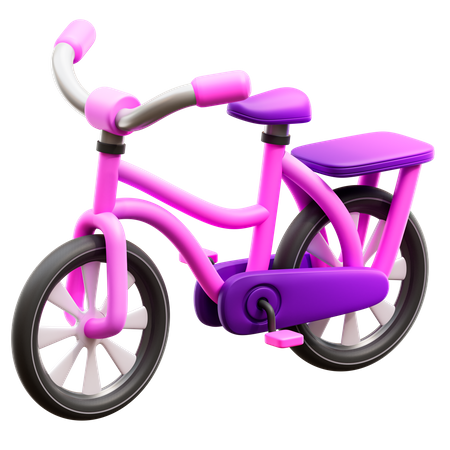 Vélo de sport femme  3D Illustration