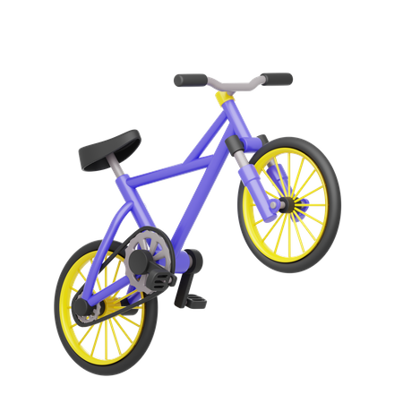 Vélo violet  3D Icon