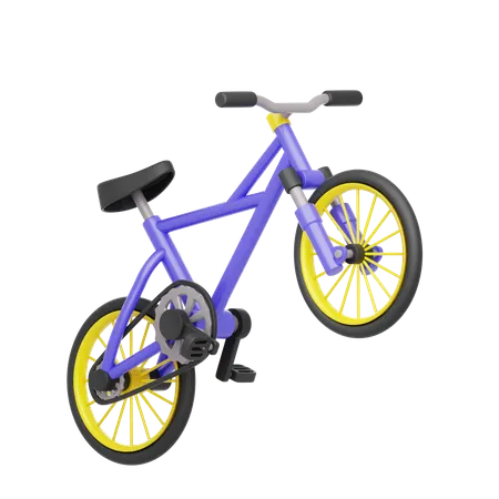 Vélo violet  3D Icon