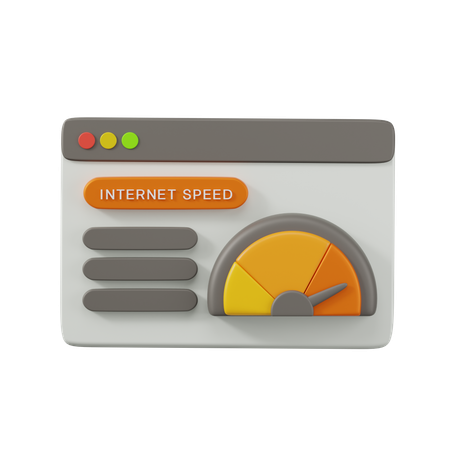 Velocidad de Internet  3D Icon