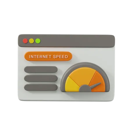 Velocidad de Internet  3D Icon