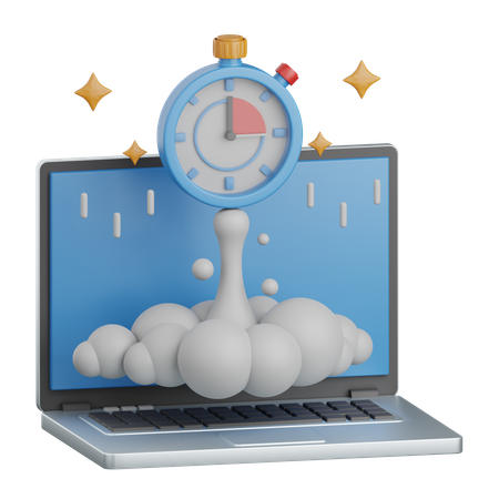 Velocidad del sistema  3D Icon