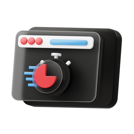 Velocidad web  3D Icon