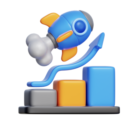 Progresso de velocidade de foguete  3D Icon
