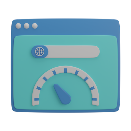 Velocidade do navegador  3D Illustration