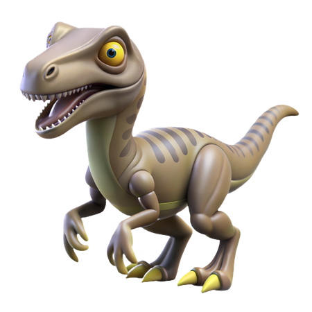 Velociraptor Dinosaur  3D Icon