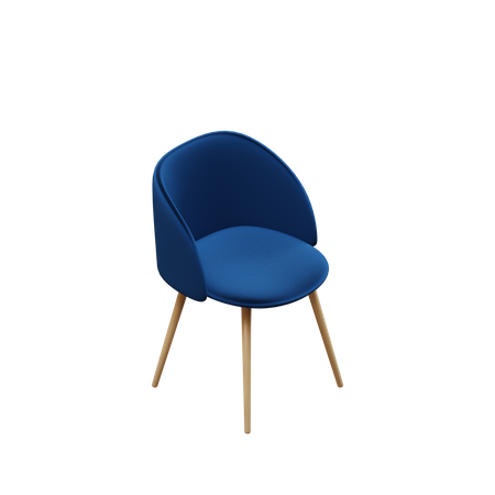 Velvet Dining Chair  3D Icon