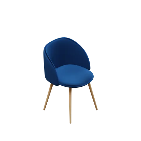 Velvet Dining Chair 3 D Render Illustration 3D Icon