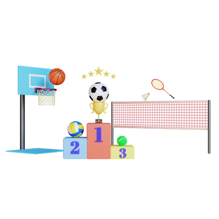 Vencedor do esporte  3D Illustration