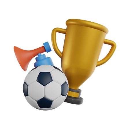 Vencedor do futebol  3D Illustration