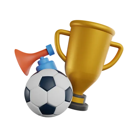 Vencedor do futebol  3D Illustration