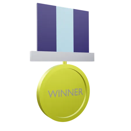 Medalha de vencedor  3D Icon