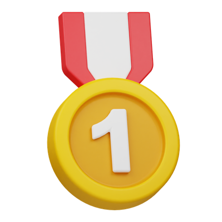 Medalha de vencedor  3D Icon