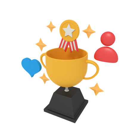 Troféu de vencedor  3D Icon